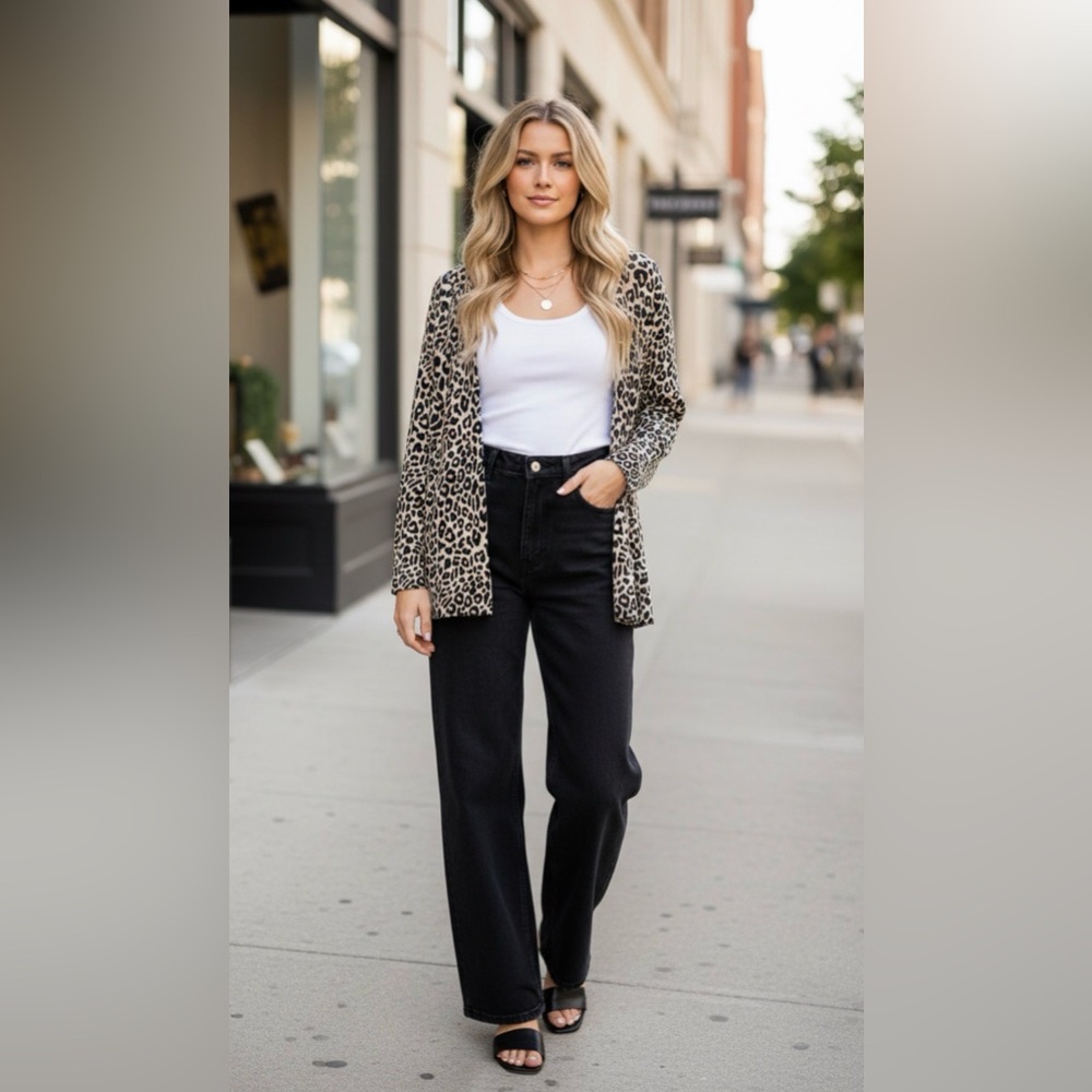 (#174)SFERA Animal Print Cardigan